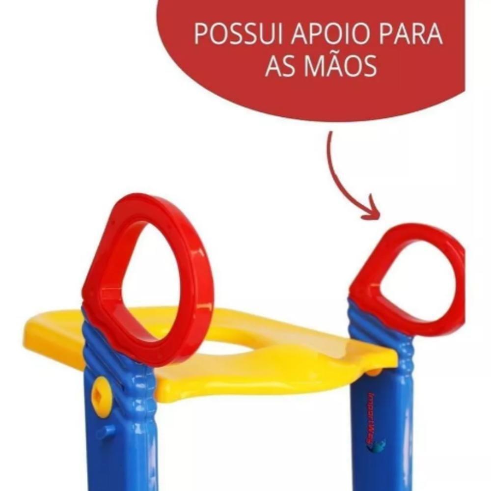 Troninho Infantil Redutor De Assento Com Escada Dobrável – Portátil, Seguro E Ajustável Para Desfralde - 8