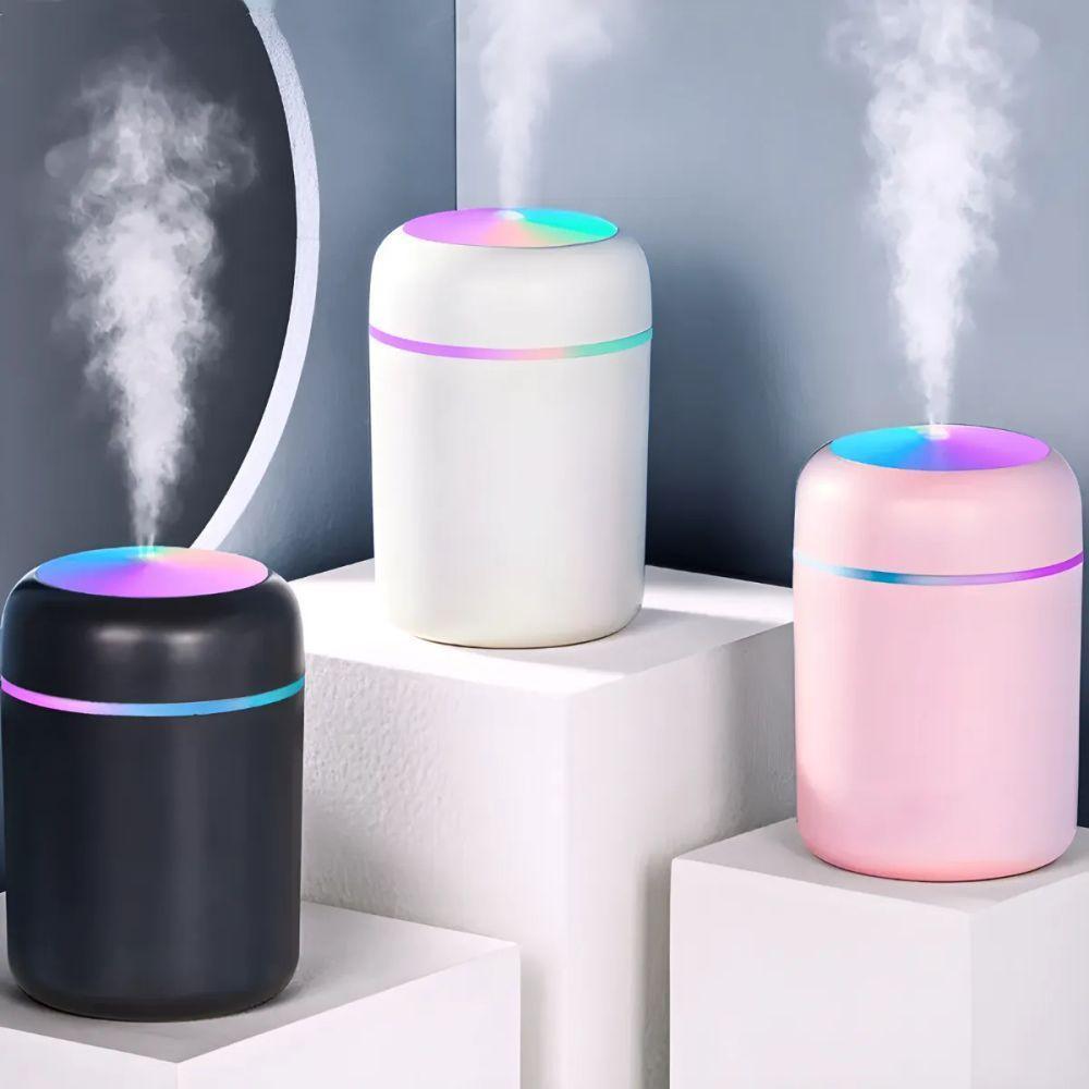 Umidificador Portátil Usb 300ml Branco Bivolt – Ultrassônico Com Luminária Led - 4