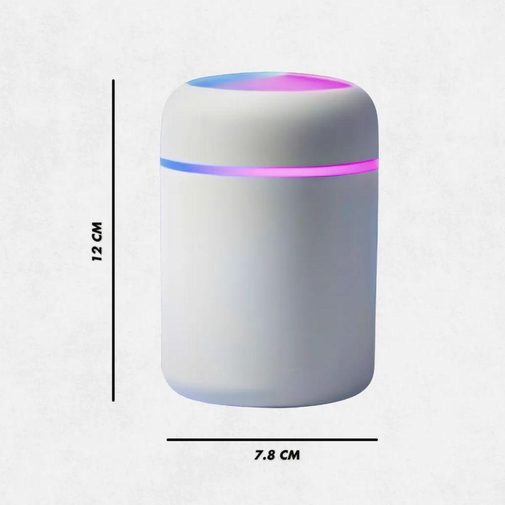 Umidificador Portátil Usb 300ml Branco Bivolt – Ultrassônico Com Luminária Led - 8