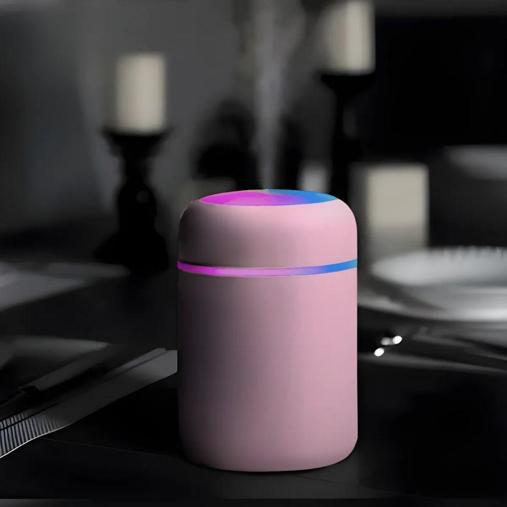 Umidificador Portátil Ultrassônico Usb 300ml Rosa – Bivolt Com Função Luminária - 2