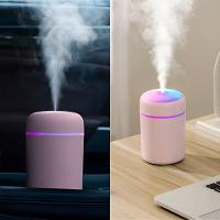 Umidificador Portátil Ultrassônico Usb 300ml Rosa – Bivolt Com Função Luminária - 5