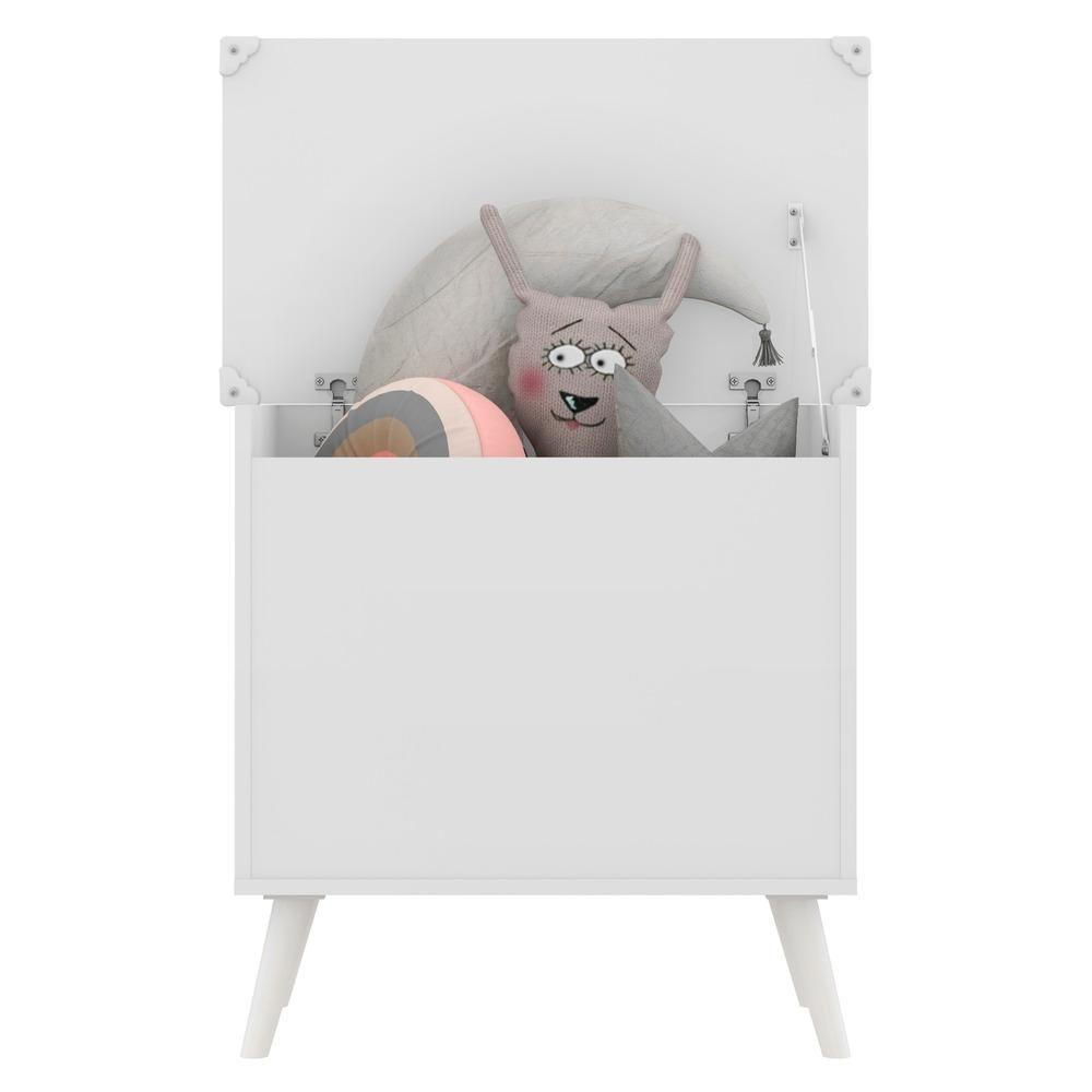 Baú Organizador Caixa de Brinquedos Retrô Multimóveis Branco - 2