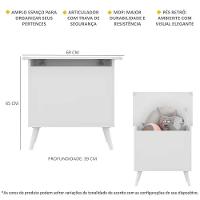 Baú Organizador Caixa de Brinquedos Retrô Multimóveis Branco - 5