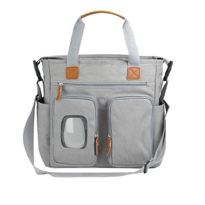 Mochila Multifuncional Cinza Em Poliéster Resistente Com Compartimento Para Notebook