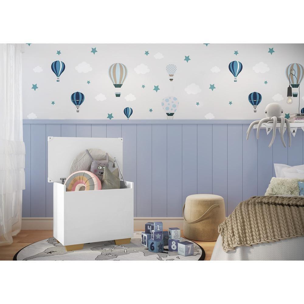 Baú Organizador Caixa de Brinquedos Multimóveis Branco - 7