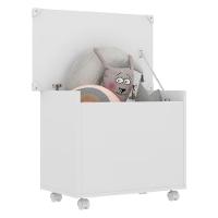 Baú Organizador Caixa de Brinquedos com Rodízios Multimóveis