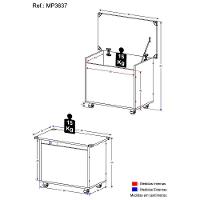 Baú Organizador Caixa de Brinquedos com Rodízios Multimóveis - 6