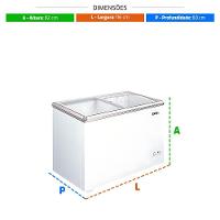 Freezer Expositor Horizontal Dupla Ação 410 Litros Eco Gelo Tampa De Vidro EEH500XX Eos 220V - 2