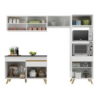 Cozinha Compacta 4 peças Armário e Balcão Multimóveis Branca - 7