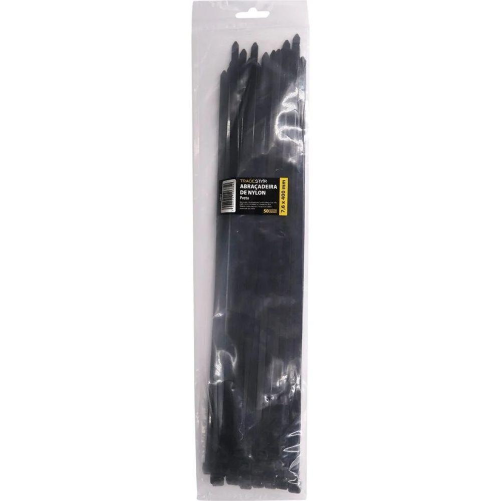 Abraçadeira Nylon 2,5 X 100 Mm Preta Com 100 Peças Tradestar - 2