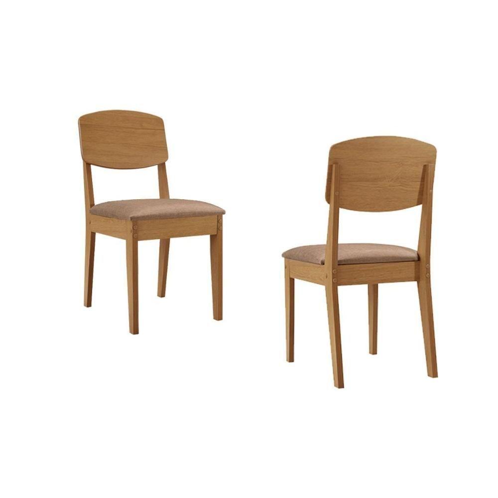 Cadeira Sala De Jantar Havana Kit 2 Un Naturale/linho Capuccino - Rufato - 1