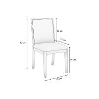 Cadeira Sala De Jantar Lara 2cmm007ca Premium Madeira Maciça Kit 2 Un Carvalho/boucle Bege Fendi/tela Bege - Kappesberg - 2