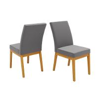 Cadeira Sala De Jantar Isadora Kit 4 Un Ipe/suede Lunar Grafite - Dj Móveis - 5