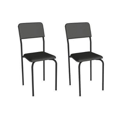 Cadeira Sala De Jantar Ibiza 2c133prf Aço Kit 2 Un Preto/ano Preto - Kappesberg