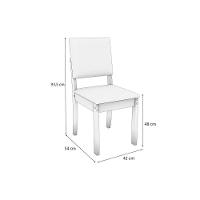 Cadeira Sala De Jantar Luna 2cad160 Madeirado Kit 2 Un Canela/suede Grafite - Kappesberg - 2