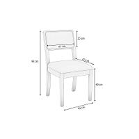 Cadeira Sala De Jantar Lola 2cmm004ca Premium Madeira Maciça Kit 2 Un Carvalho/linho Bege Argila/tela Bege - Kappesberg - 2