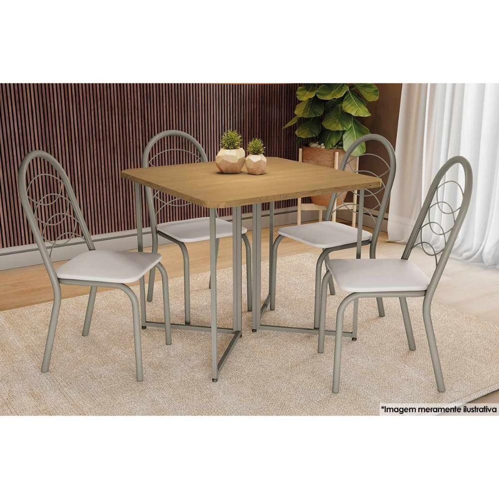 Cadeira Sala De Jantar Holanda 2c009nk Aço Kit 2 Un Niquel/suede Cappuccino - Kappesberg - 7