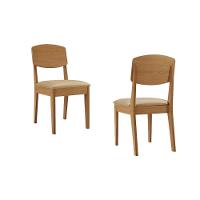 Cadeira Sala De Jantar Havana Kit 2 Un Naturalle/suede Creme - Rufato - 1