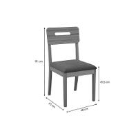 Cadeira Sala De Jantar Lila 2cmm011ca Premium Madeira Maciça Kit 2 Un Carvalho/boucle Bege Fendi - Kappesberg - 2