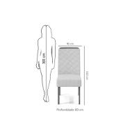 Cadeira Sala De Jantar Lidia Kit 2 Un Cedro/linho Neve Bege - Dj Móveis - 2