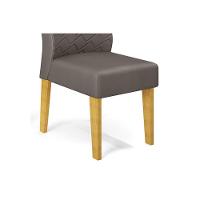 Cadeira Sala De Jantar Lidia Kit 2 Un Cedro/linho Neve Bege - Dj Móveis - 4