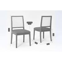 Cadeira Sala De Jantar Marcela Kit 2 Un Carvalho/linho Grafite - Cimol - 3