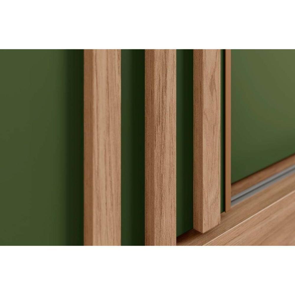 Guarda Roupa 2 Portas De Correr E 2 Gavetas Briz B353 Flex Jequitiba/jequitiba Ou Preto - Henn - 8