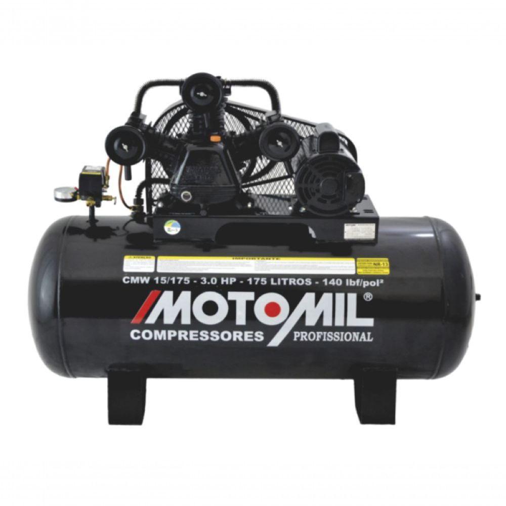 Compressor 140lbs 3hp Monofásico 127- Cmw-15-175 Motomil 220V - 1