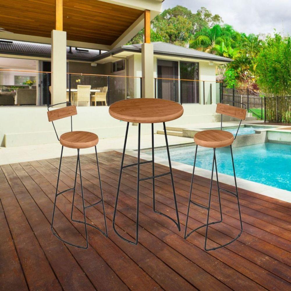 Conjunto Mesa Bistrô Com 2 Banquetas Aérea Gourmet Aurora - 7