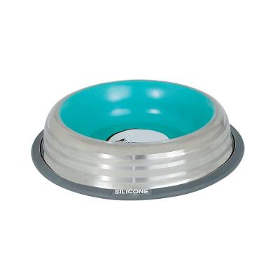 Comedouro Inox Premium Antiderrapante Azul 850ml - Fácil Limpeza E Alta Durabilidade