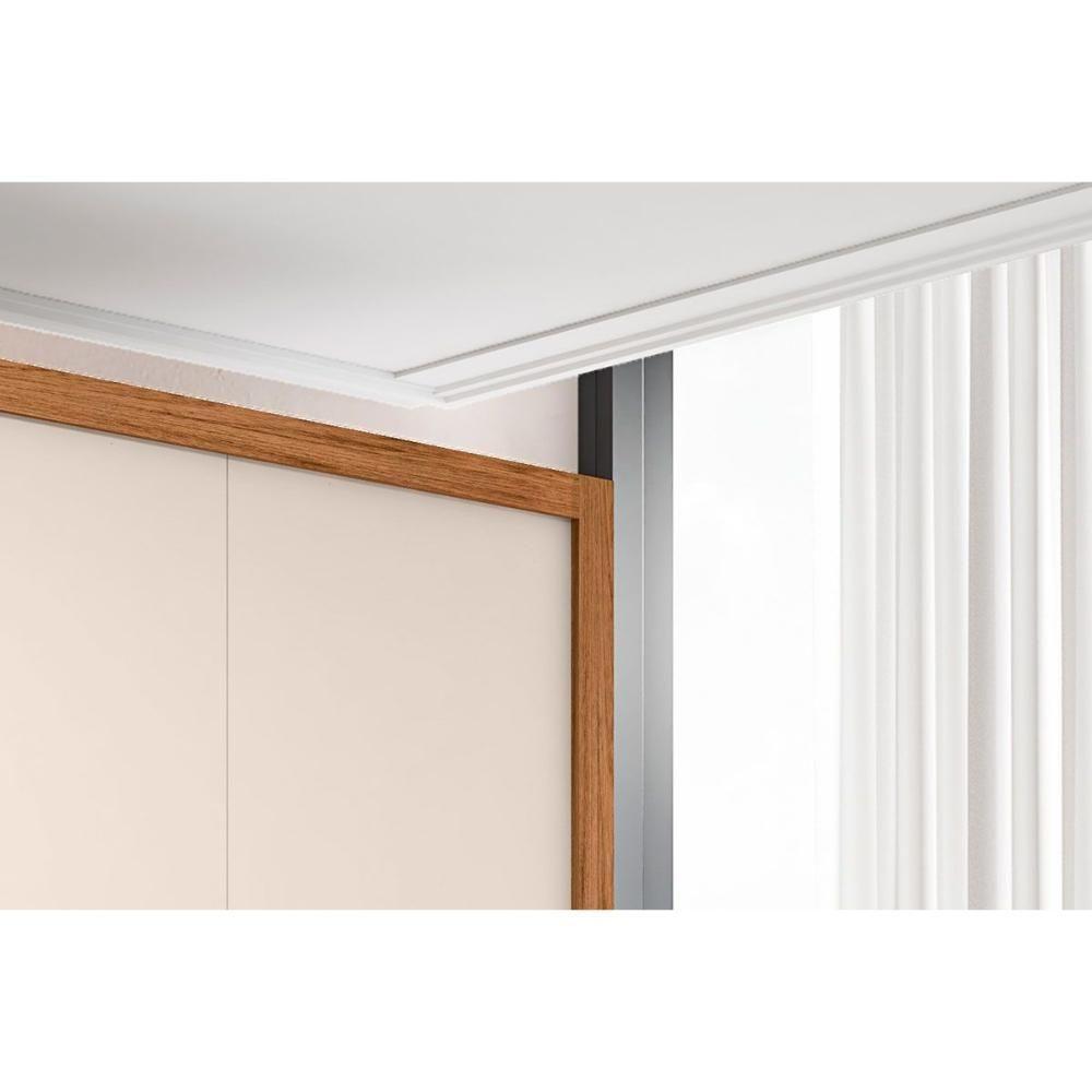 Guarda Roupa 2 Portas De Correr E 4 Gavetas Praticus Freijo/off White - Caemmun - 6