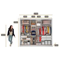 Guarda Roupa 3 Portas E 4 Gavetas Sollo/logan Cumaru/fendi 25 - Novo Horizonte - 3