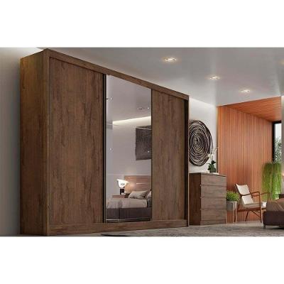 Guarda Roupa Casal Toulon-sonetto Plus 3 Portas de Correr 8 Gavetas Branco MDF