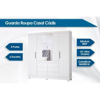 Guarda Roupa 4 Portas (2 C/ Espelho) E 6 Gavetas Cadis Café Touch - Demóbile - 2