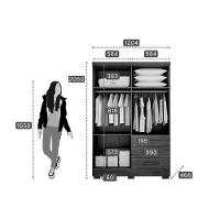 Guarda Roupa 4 Portas E 3 Gavetas C/ Pés Encant/berlim Cumaru/fendi 25 - Novo Horizonte