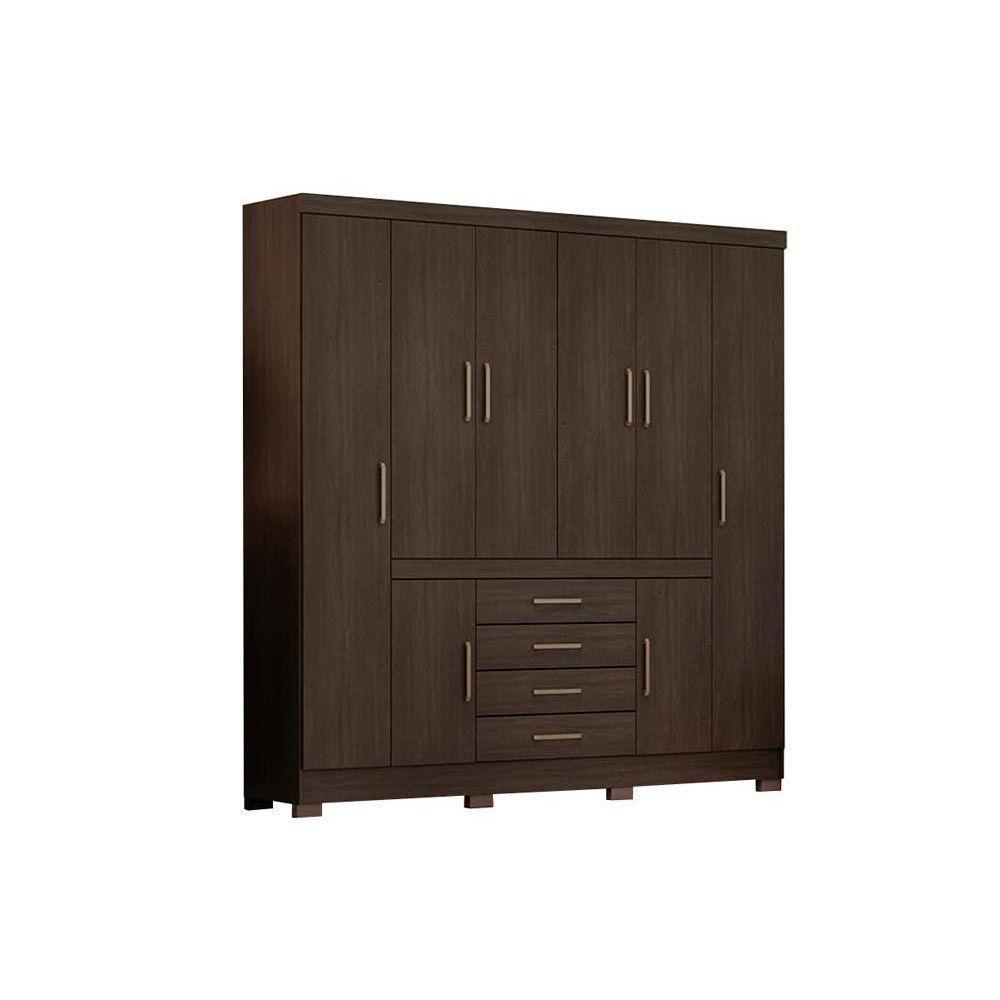 Guarda Roupa 8 Portas E 4 Gavetas New Realce Amendola/grafito - Demóbile - 6