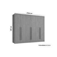 Guarda Roupa 6 Portas E 6 Gavetas Valencia Peroba/off White - Europa - 2