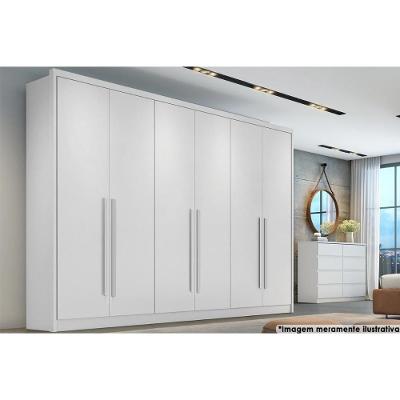 Guarda Roupa 6 Portas E 6 Gavetas Robust/livorno Neve - Novo Horizonte
