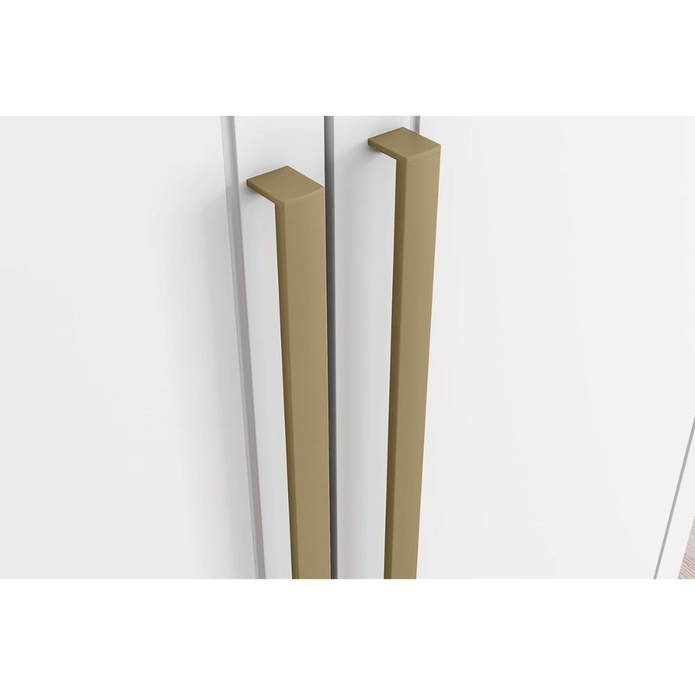 Guarda Roupa 6 Portas E 6 Gavetas C/ Pés Americano Prime Branco - Henn - 5