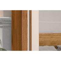 Guarda Roupa Casal 2 Portas De Correr C/ Espelho E 4 Gavetas Praticus Double Lux Buriti/fendi - Caemmun - 5