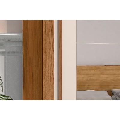 Guarda Roupa Casal Praticus Double Lux Freijo 2 Portas de Correr 4 Gavetas Off White