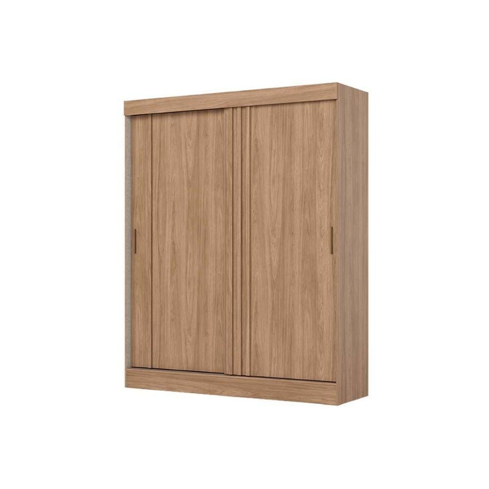 Guarda Roupa Casal 2 Portas De Correr E 2 Gavetas Briz B353 Flex Jequitiba/jequitiba Ou Preto - Henn - 7