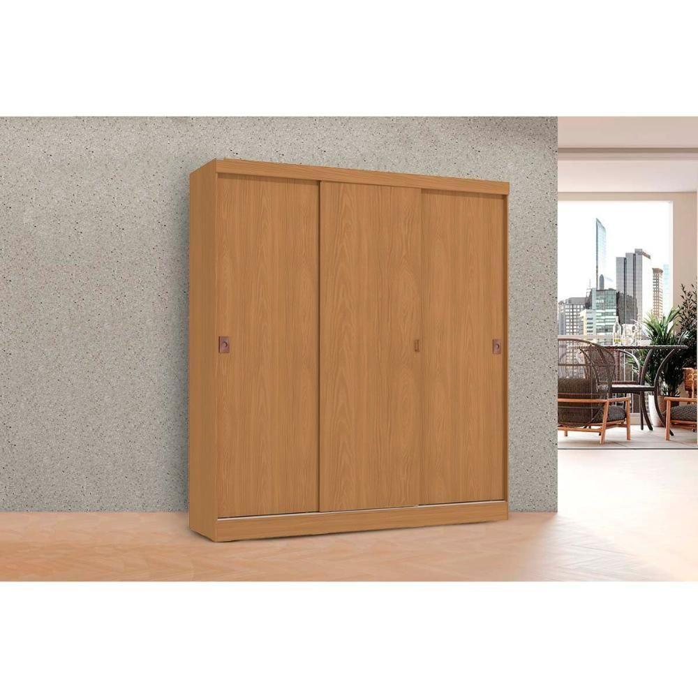 Guarda Roupa Casal 3 Portas De Correr E 2 Gavetas R589 Canela - Kappesberg - 1