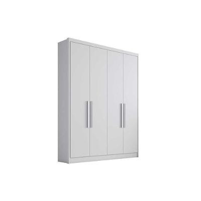 Guarda Roupa Casal 4 Portas E 3 Gavetas Moderni/sevilha Neve - Novo Horizonte