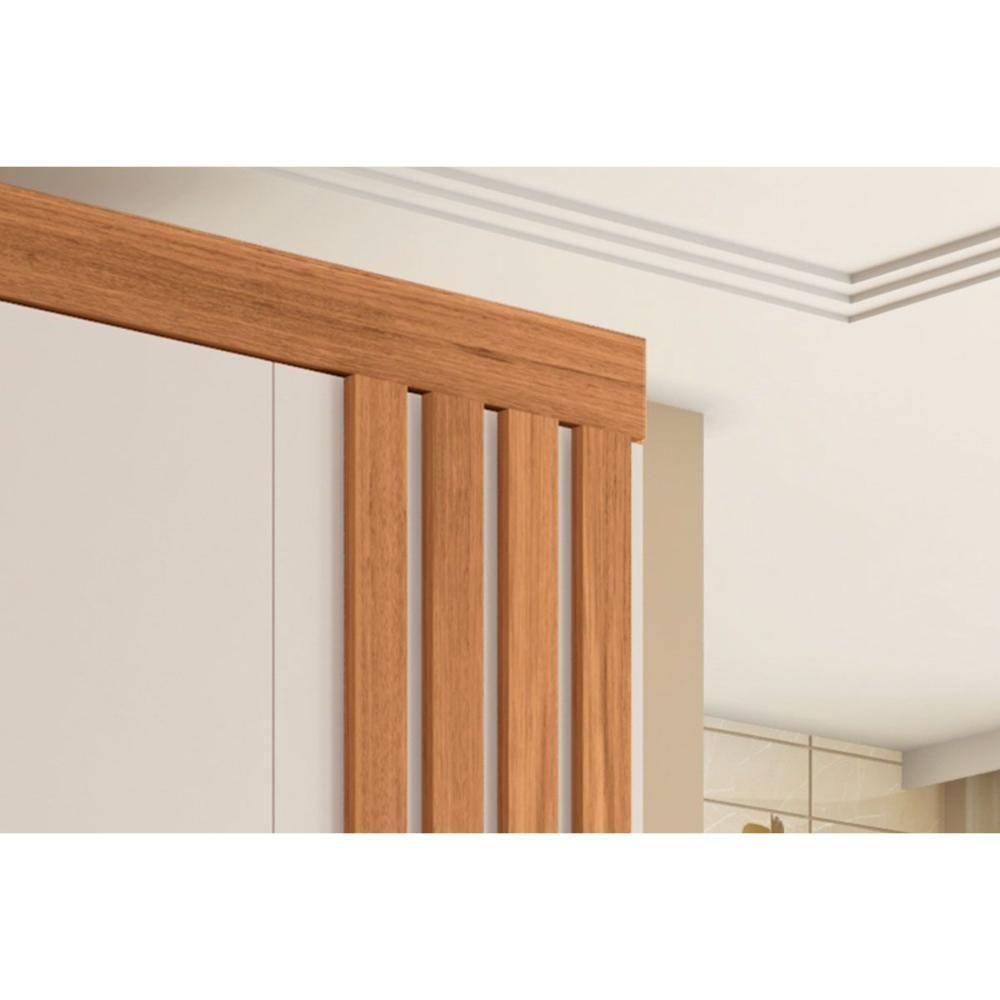 Guarda Roupa Casal 5 Portas E 2 Gavetas C/ Espelho Sophia Lux Freijo/off White - Caemmun - 6