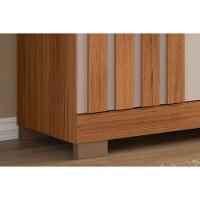 Guarda Roupa Casal 5 Portas E 2 Gavetas C/ Espelho Sophia Lux Freijo/off White - Caemmun