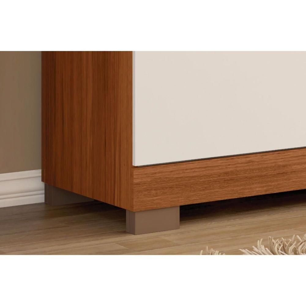 Guarda Roupa Casal 5 Portas E 2 Gavetas Sophia Freijo/off White - Caemmun - 3