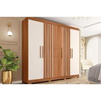 Guarda Roupa Casal 5 Portas E 2 Gavetas Sophia Freijo/off White - Caemmun - 1