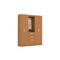 Guarda Roupa Casal 5 Portas E 2 Gavetas C/ 1 Espelho R591 Canela - Kappesberg - 1