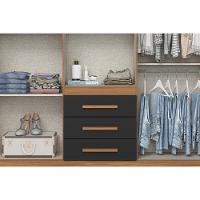 Guarda Roupa Casal 6 Portas E 3 Gavetas C/ Pés Briz B375 Nature/off White - Henn - 8